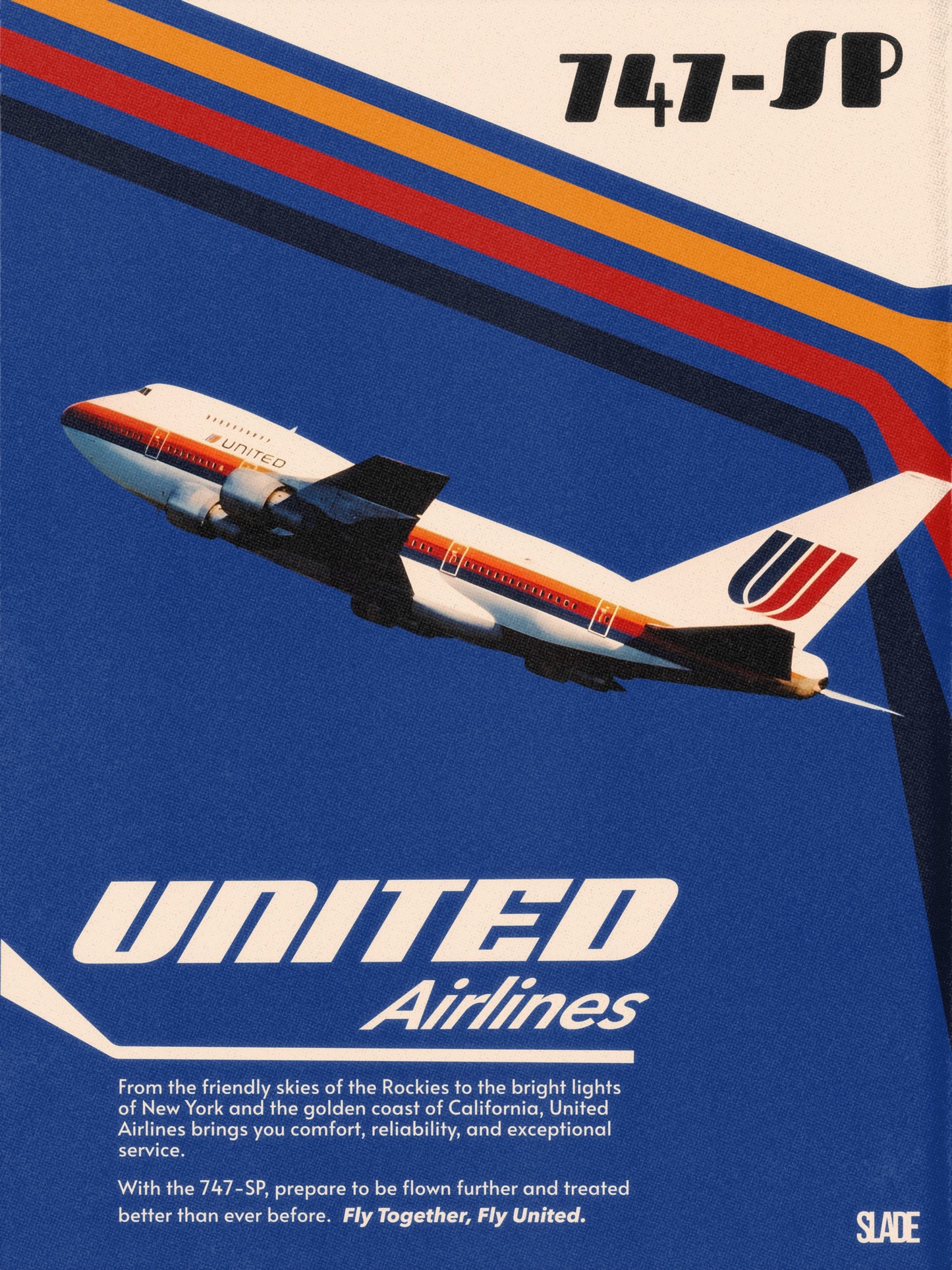 Retro United Airlines Poster