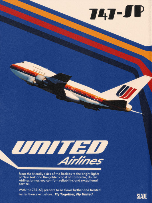 Retro United Airlines Poster