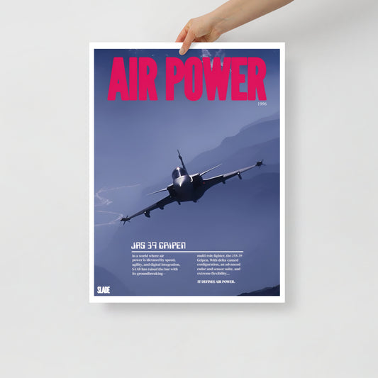 Retro JAS 39 Gripen Poster