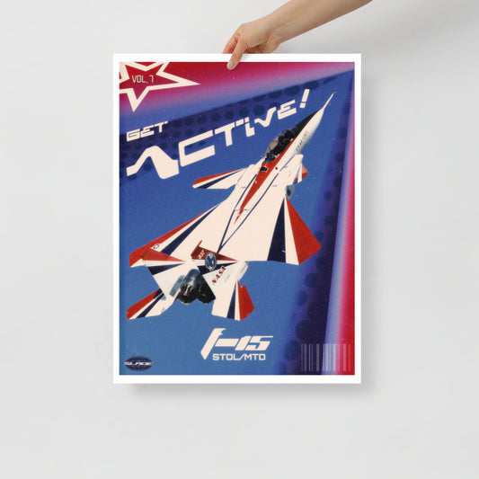Y2K F-15 STOL/MTD Retro Poster