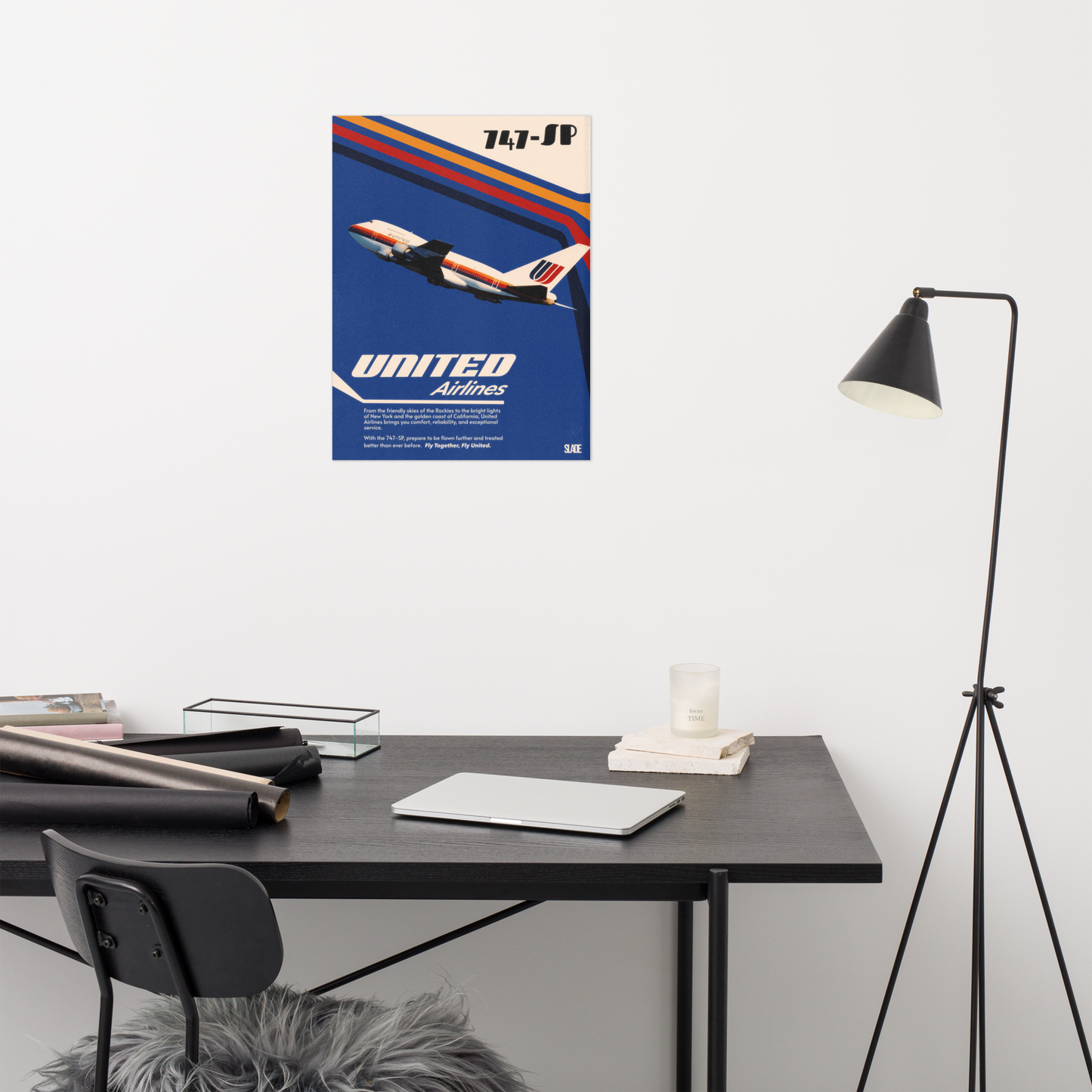Retro United Airlines Poster