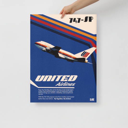 Retro United Airlines Poster