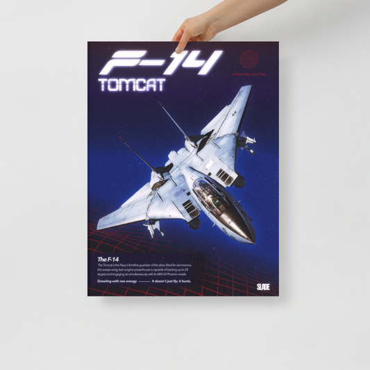 Retro F-14 Tomcat Poster
