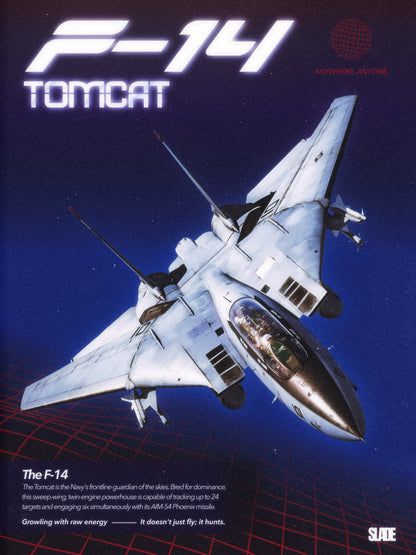 Retro F-14 Tomcat Poster