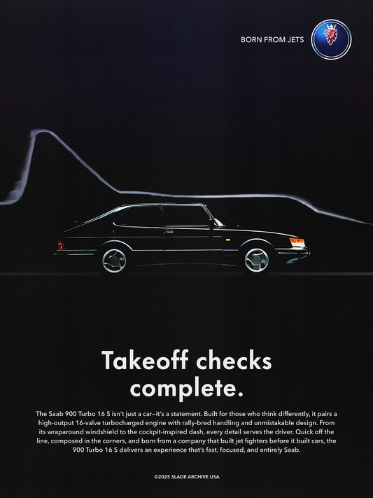 Saab 900 Wind Tunnel Poster