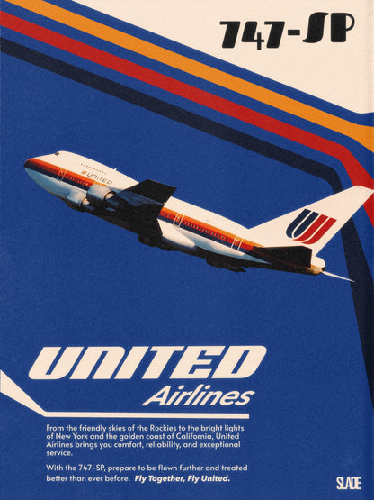 Retro United Airlines Poster