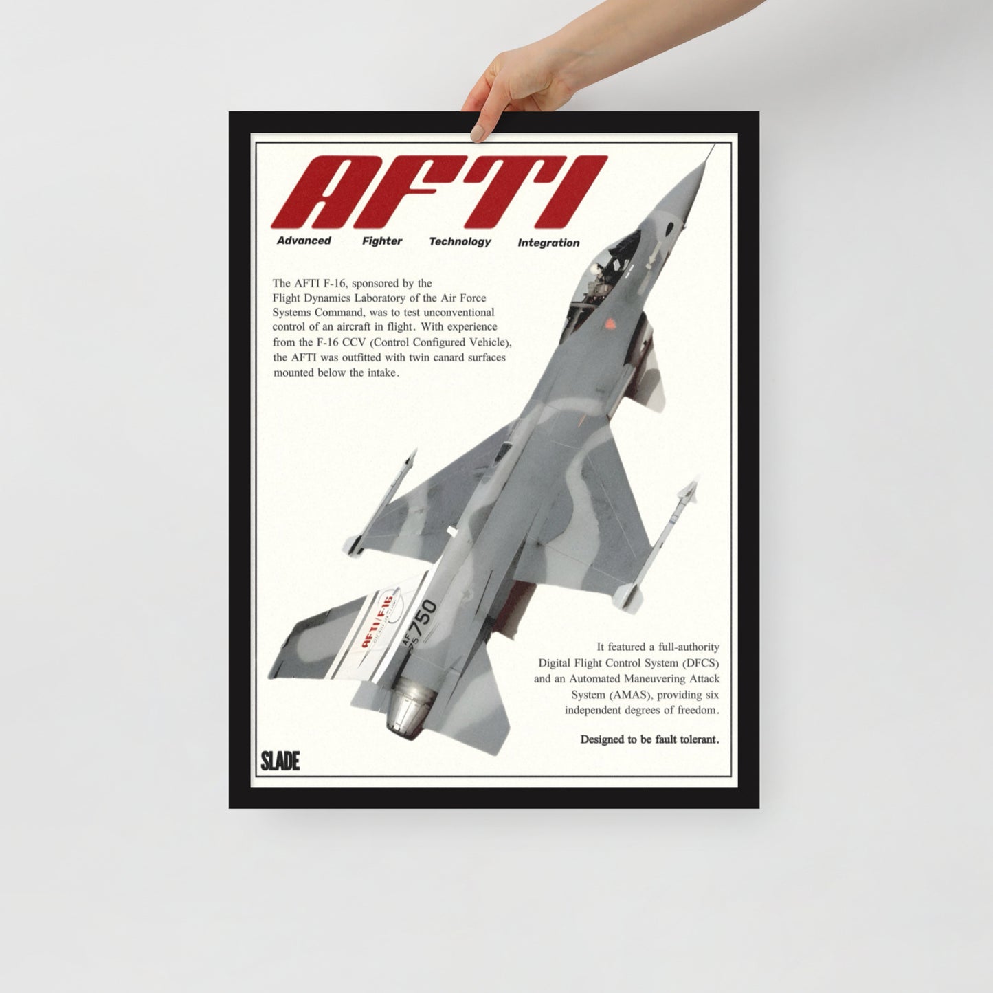 Framed Vintage AFTI F-16