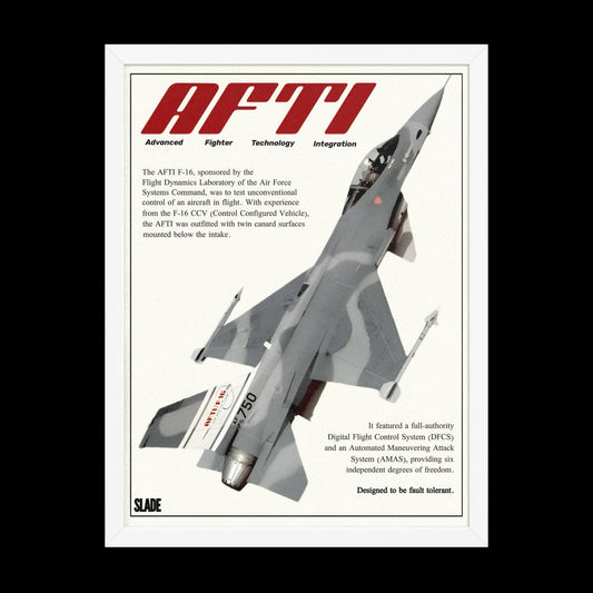 Framed Vintage AFTI F-16