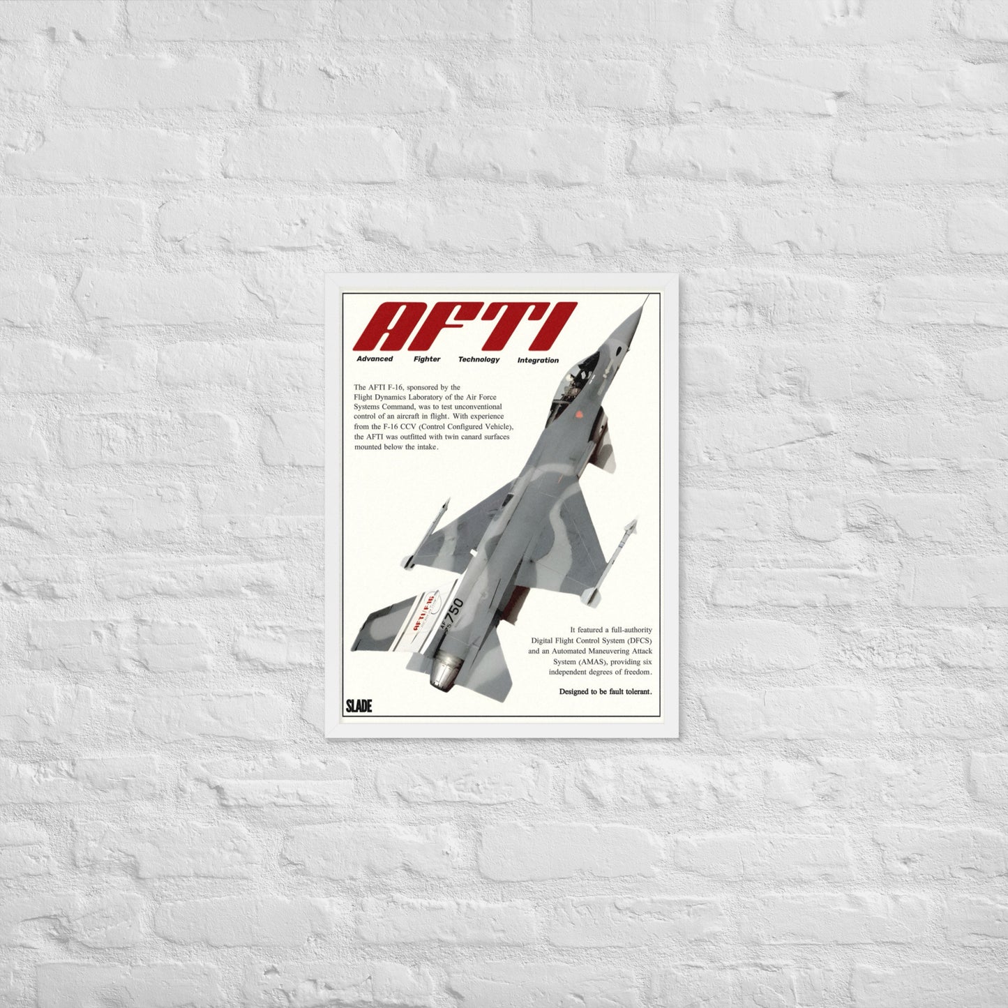 Framed Vintage AFTI F-16