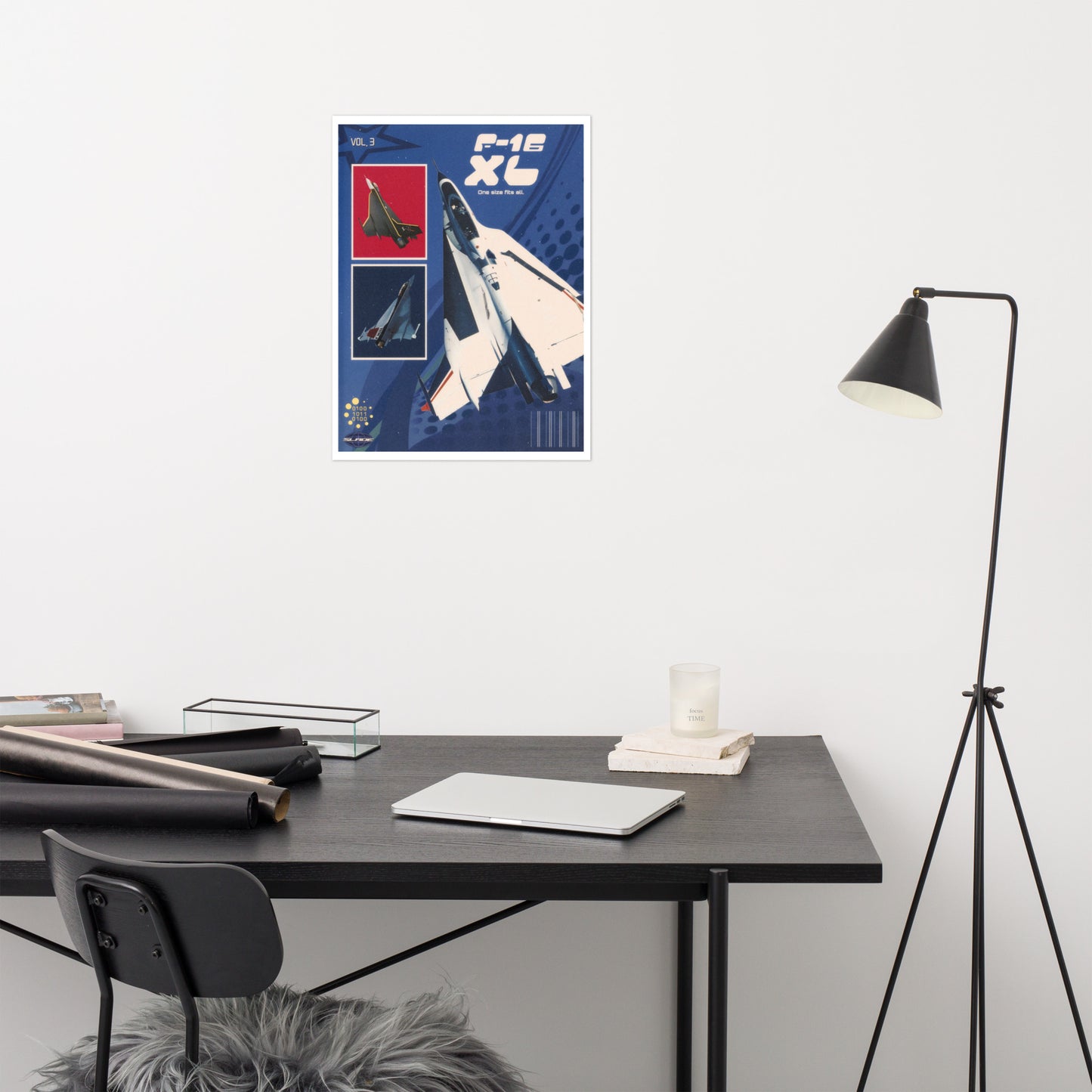 Y2K F-16XL Retro Poster