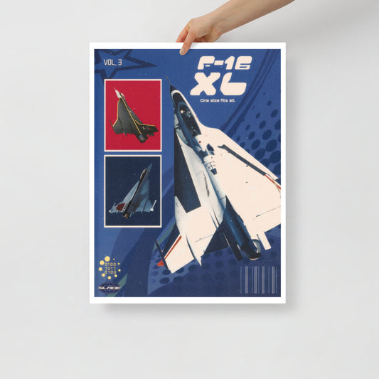 Y2K F-16XL Retro Poster