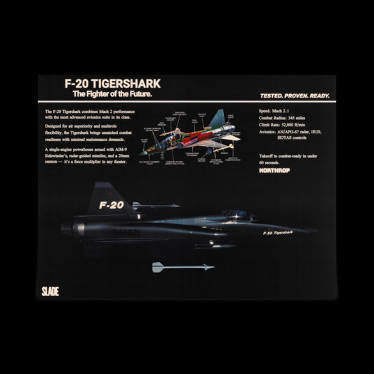 F-20 Tigershark Horizontal Poster