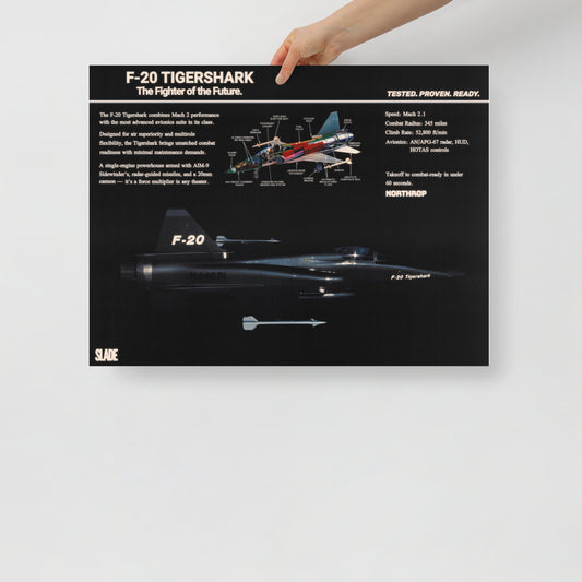 F-20 Tigershark Horizontal Poster